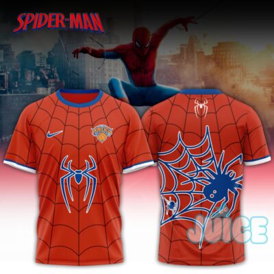New York Knicks Spider-Man Brand New Day Web T-Shirt New York Knicks Spider-Man Brand New Day Web T-Shirt