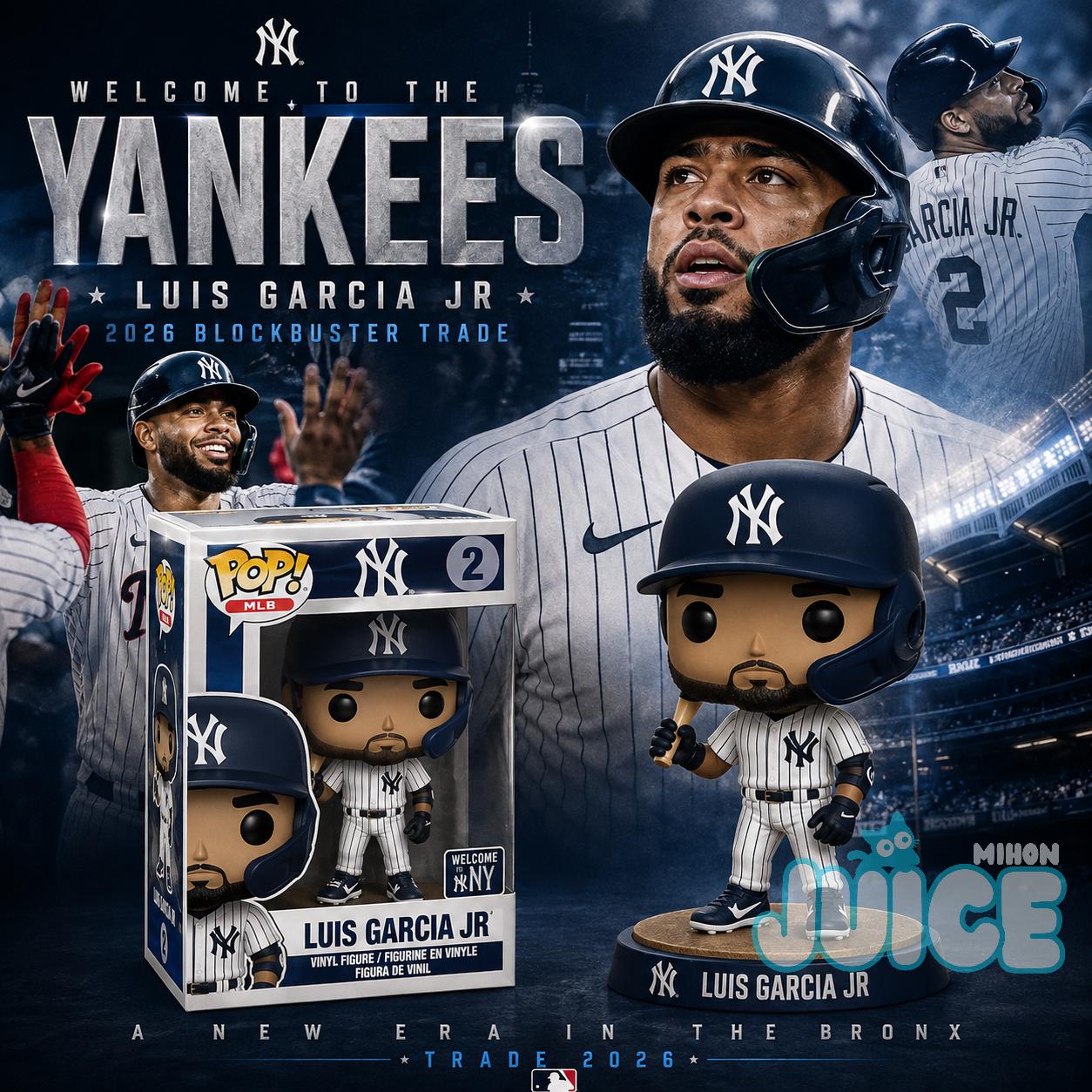 Luis García Jr. New York Yankees 2026 Trade Concept Pop Figure Luis García Jr. New York Yankees 2026 Trade Concept Pop Figure
