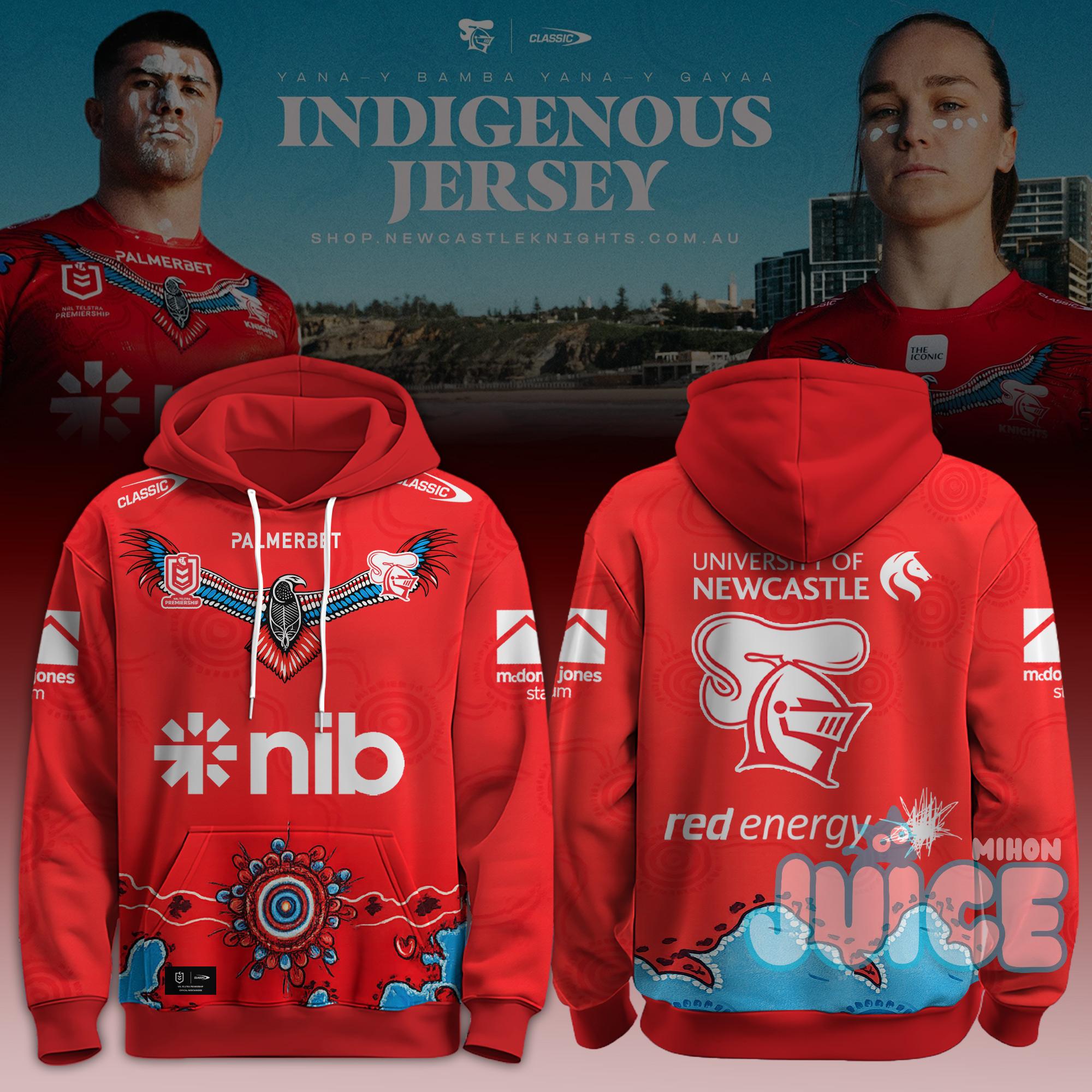 Newcastle Knights Indigenous Hoodie - Front View