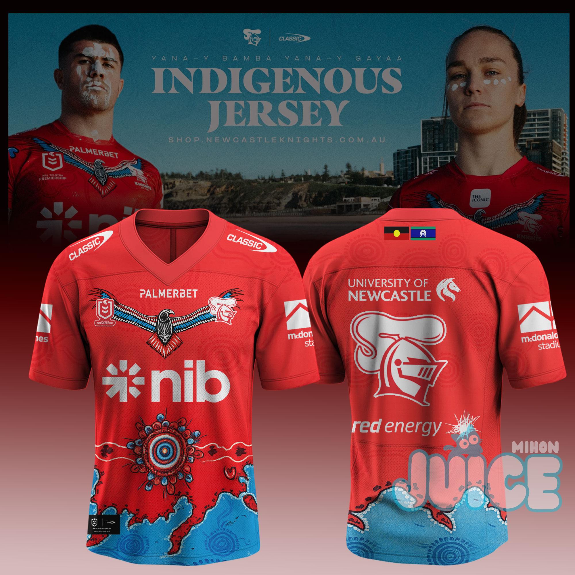 Newcastle Knights Indigenous Jersey - Front View