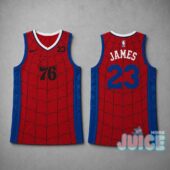 Philadelphia 76ers x Spider Man LeBron James #23 Jersey