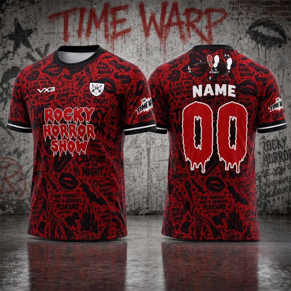 Rocky Horror Show Time Warp Dance Steps T-Shirt - Front View