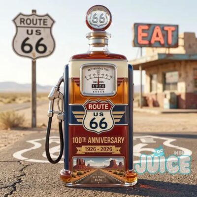 Route 66 Mother Road Centennial Fuel Whiskey Decanter