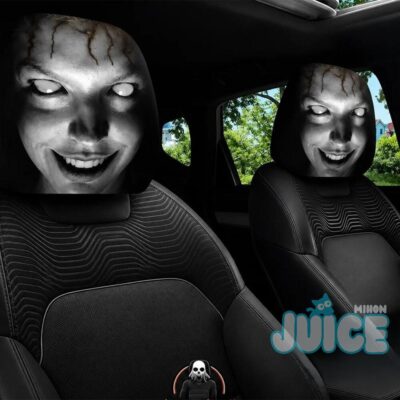 Scary Face Halloween 2026 Car Headrest Cover