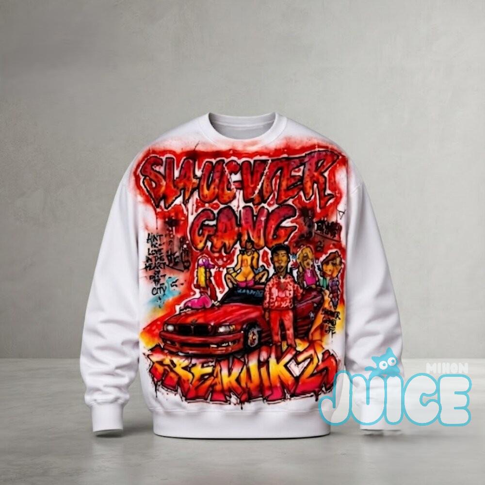  Savage Slaughter Gang Graffiti Sweatshirt - Detail View