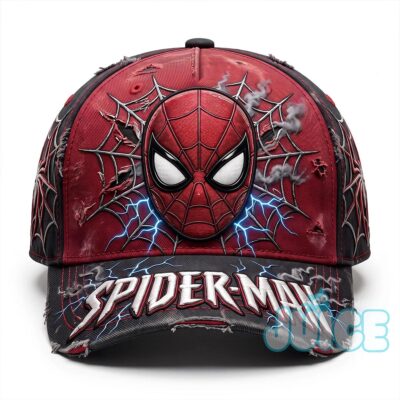 Spider-Man Electric Web Distressed Baseball Cap