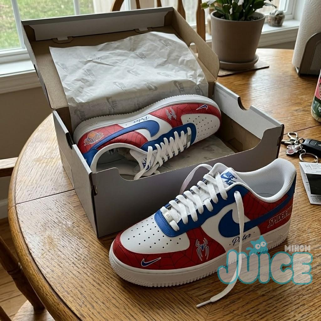 Spider-Man Brand New Day New York Knicks Custom Sneakers Spider-Man Brand New Day New York Knicks Custom Sneakers