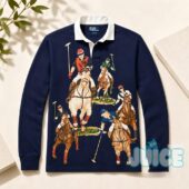 Taehyung V Ralph Lauren The Five Horsemen Rugby Long Sleeve Polo Shirt - close-up of Taehyung V performing