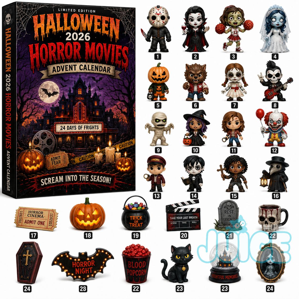 Halloween 2026 Horror Movies Advent Calendar - Front View