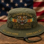 Vietnam Veteran 58,479 Hero Never Forgotten 1955-1975 Tiger Boonie Hat