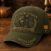 Vietnam Veteran 58,479 Remembered 1955-1975 Cap