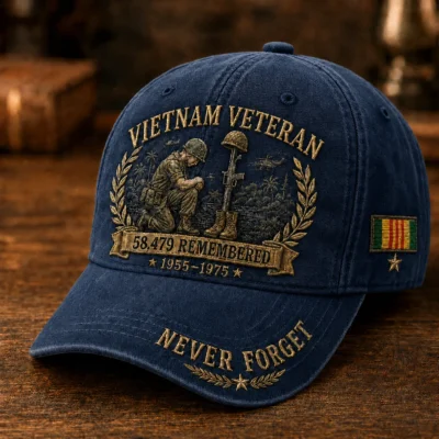 Vietnam Veteran 58,479 Remembered 1955-1975 Cap