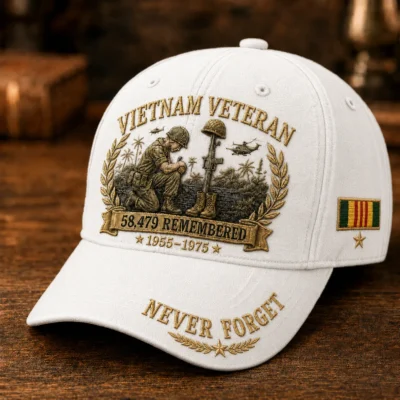 Vietnam Veteran 58,479 Remembered 1955-1975 Cap Vietnam Veteran 58,479 Remembered 1955-1975 Cap