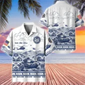 Vietnam Veterans of America Engraved Military Landscape Hawaiian Shirt