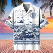 Vietnam Veterans of America Engraved Military Landscape Hawaiian Shirt